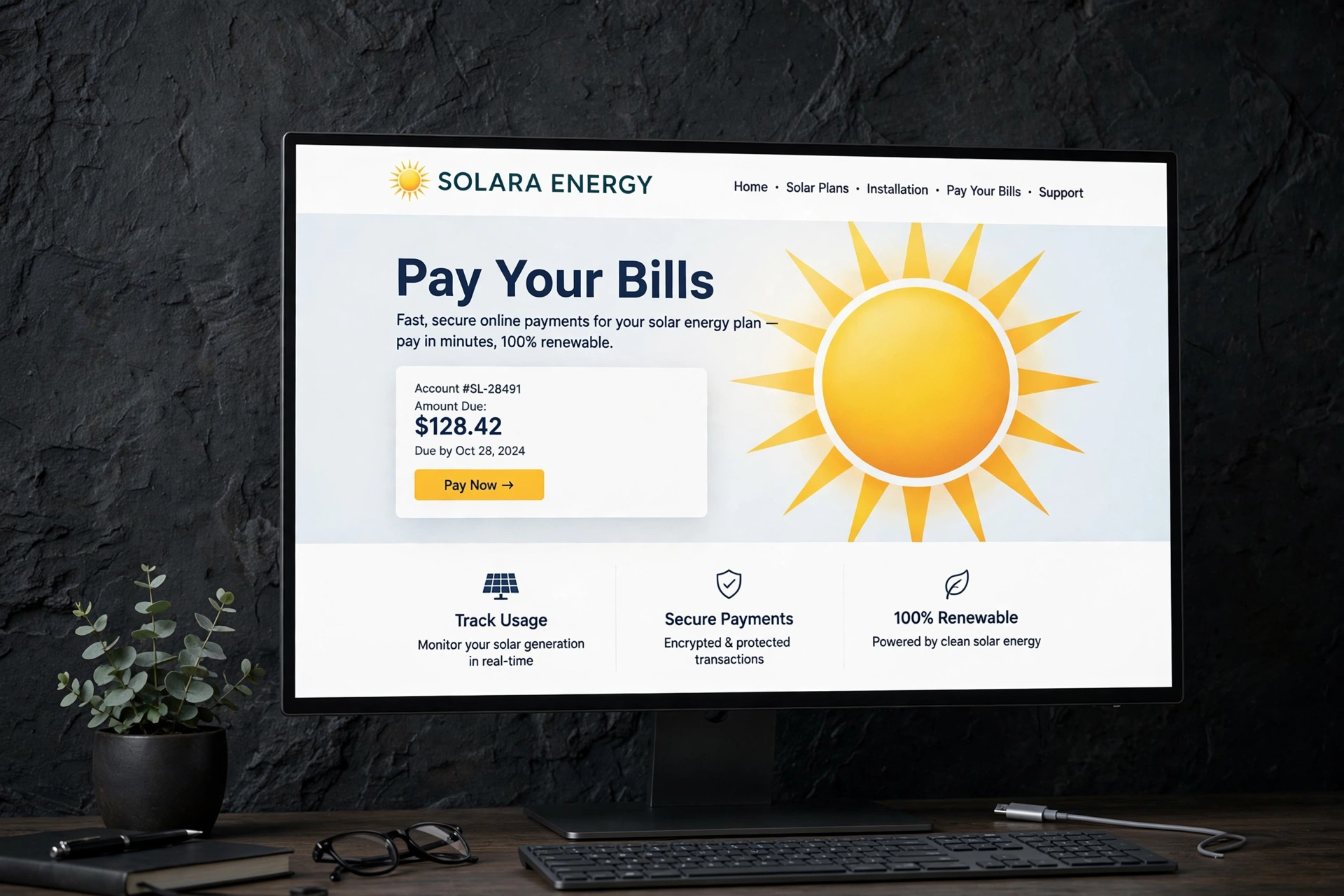 SolNova solar company website case study